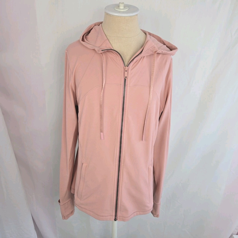 Lululemon Hooded Define Jacket Nulu Size 14 Pink Pastel Athleisure Activewear
